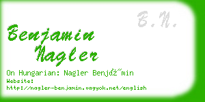 benjamin nagler business card